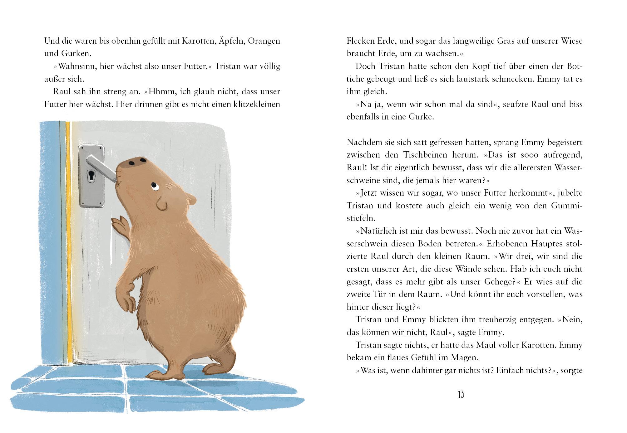 Beispielinhalt (Bild) Drei Wasserschweine brennen durch