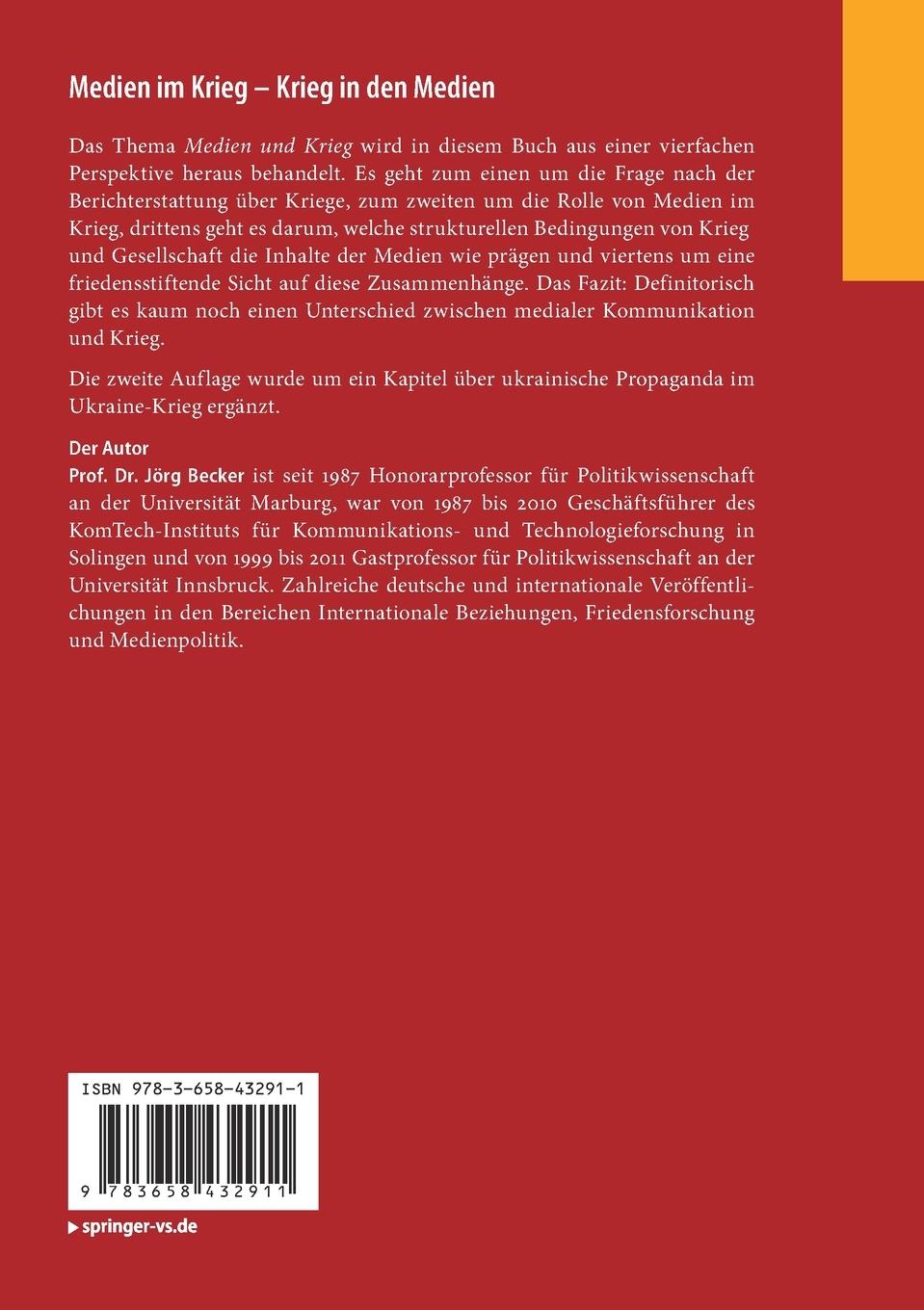 Rückseitencover Medien im Krieg - Krieg in den Medien