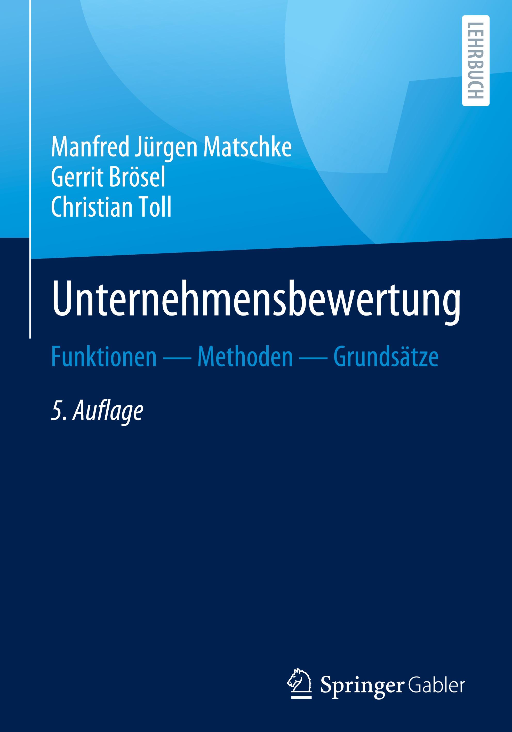 Vorderes Coverbild Unternehmensbewertung