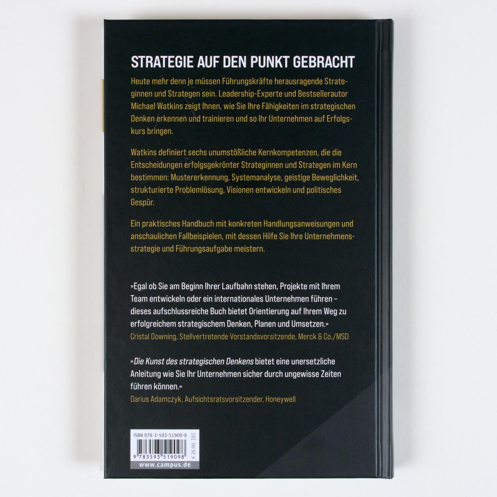 Rückseitencover Die Kunst des strategischen Denkens