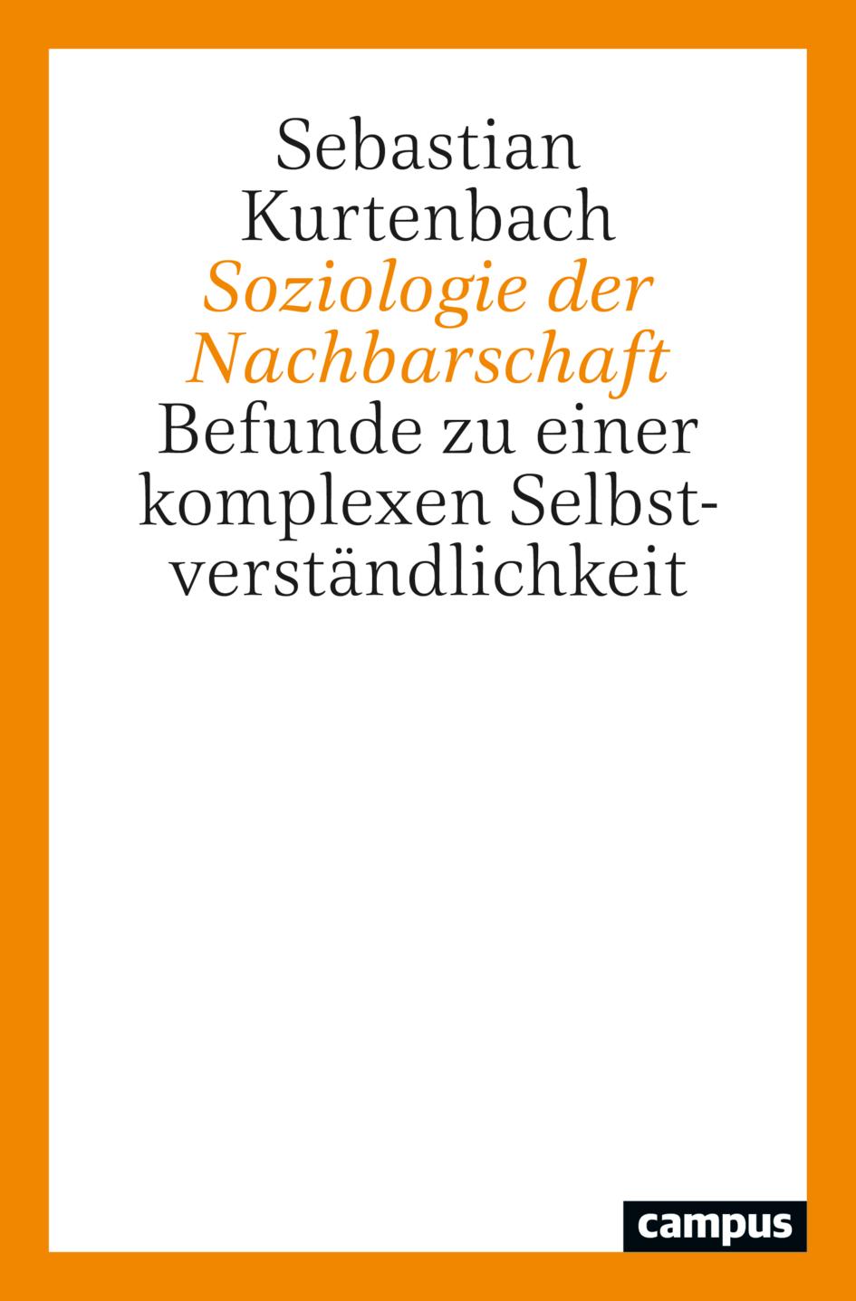 Vorderes Coverbild Soziologie der Nachbarschaft