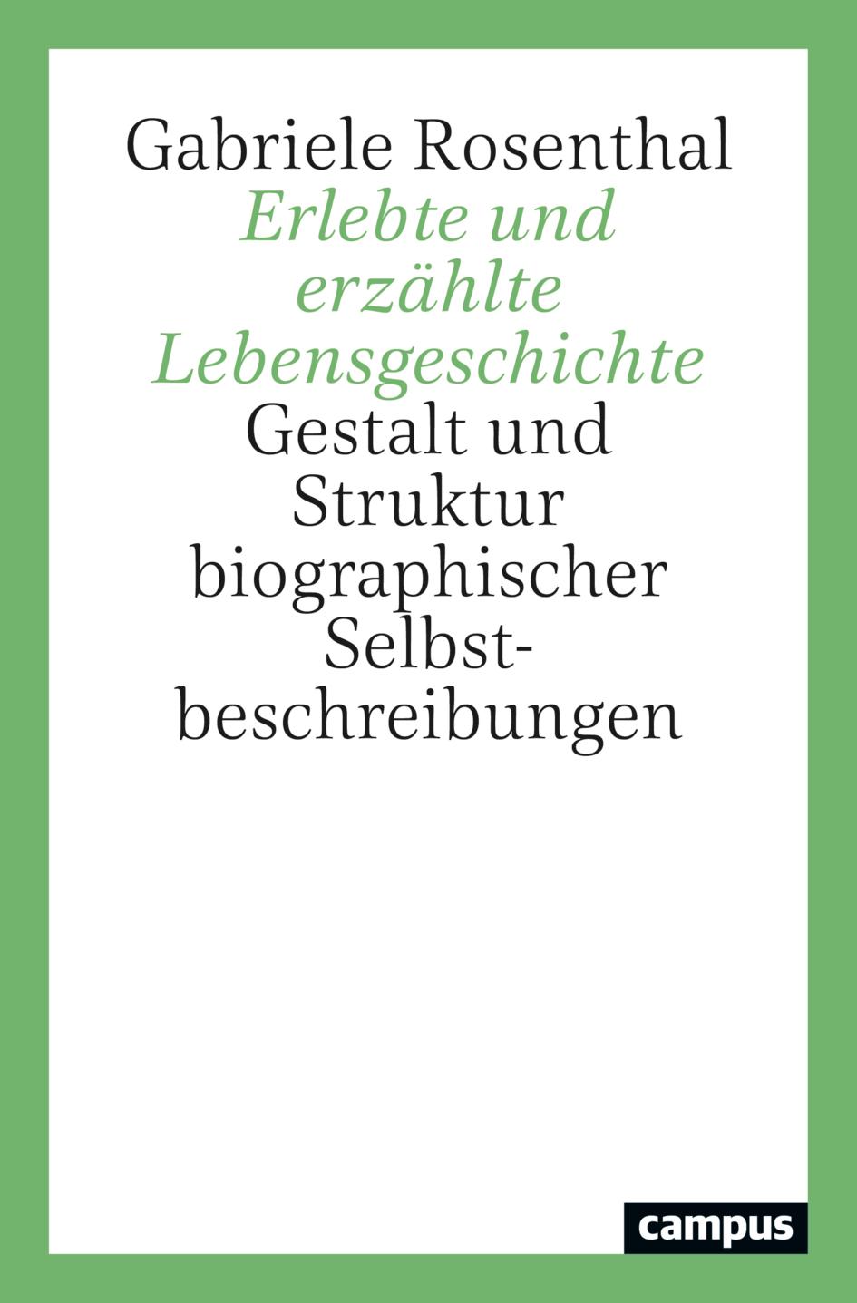 Vorderes Coverbild Erlebte und erzählte Lebensgeschichte