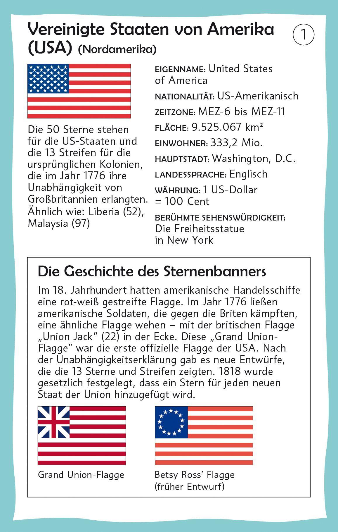 Beispielinhalt (Bild) Entdecker-Karten: Flaggen und Länder der Welt