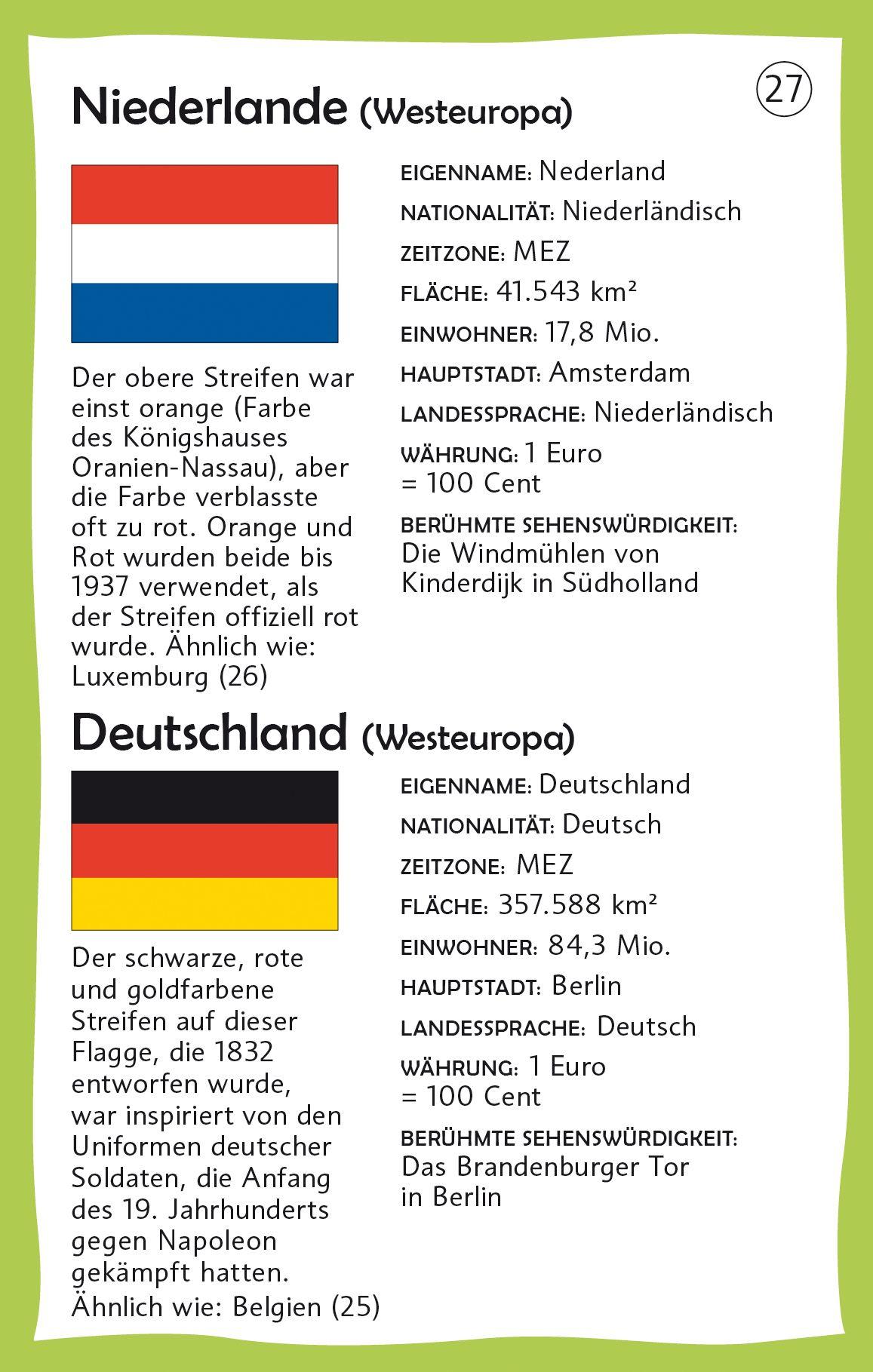 Beispielinhalt (Bild) Entdecker-Karten: Flaggen und Länder der Welt