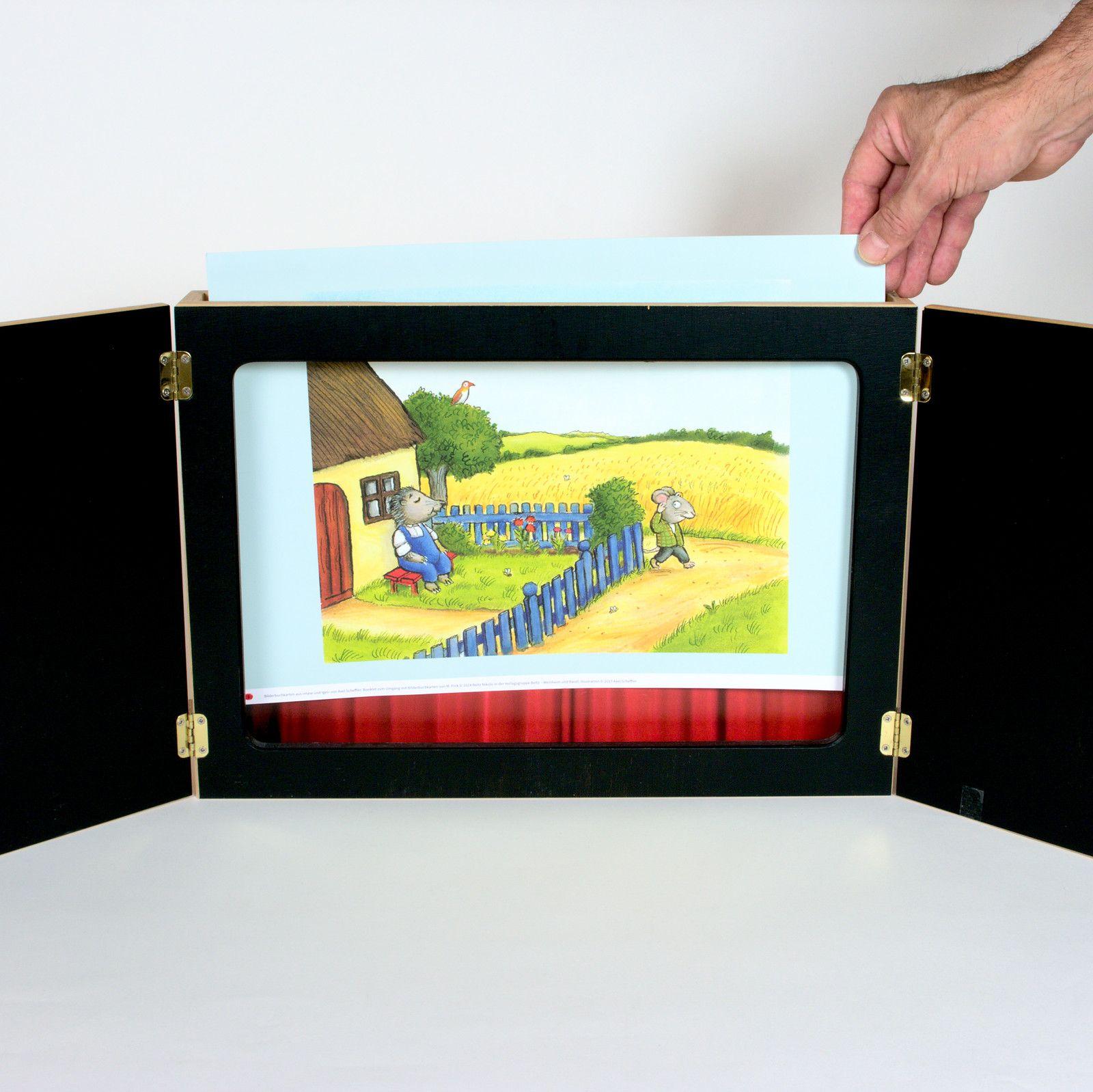 Beispielinhalt (Bild) Bilderbuchkarten 'Hase und Igel' von Axel Scheffler