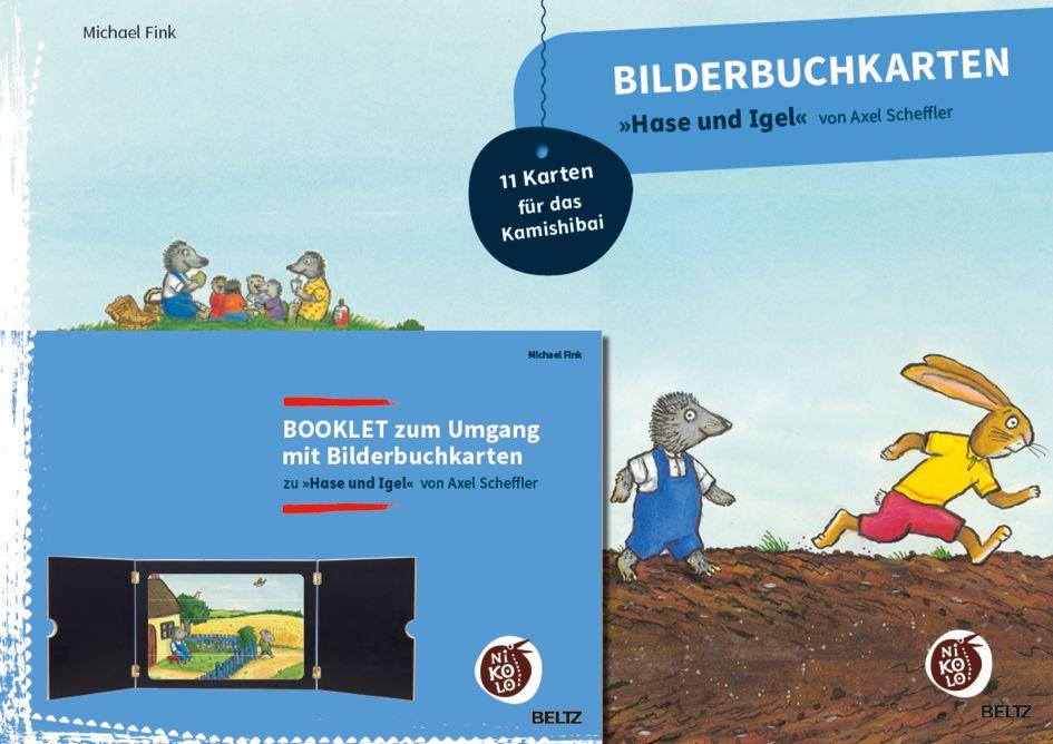 Vorderes Coverbild Bilderbuchkarten 'Hase und Igel' von Axel Scheffler