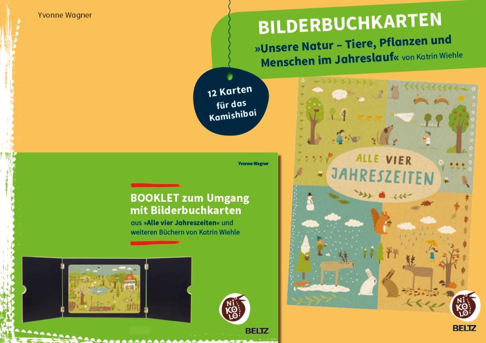 Vorderes Coverbild Bilderbuchkarten 'Unsere Natur - Tiere, Pflanzen und Menschen im Jahreslauf' von Katrin Wiehle