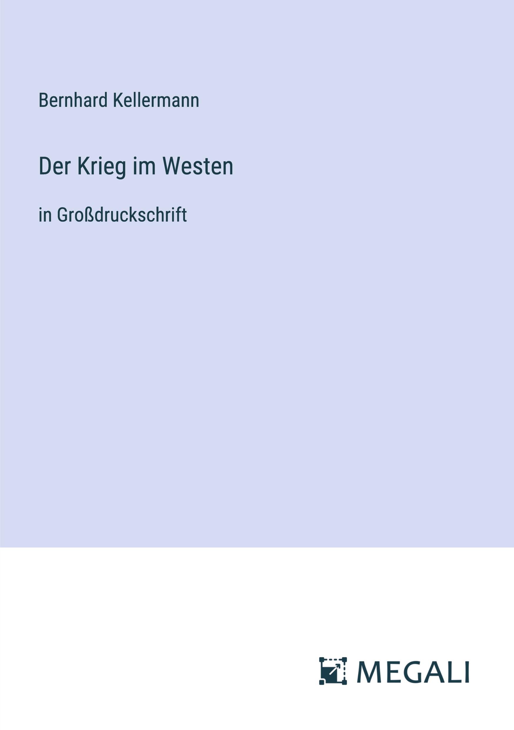 Vorderes Coverbild Der Krieg im Westen
