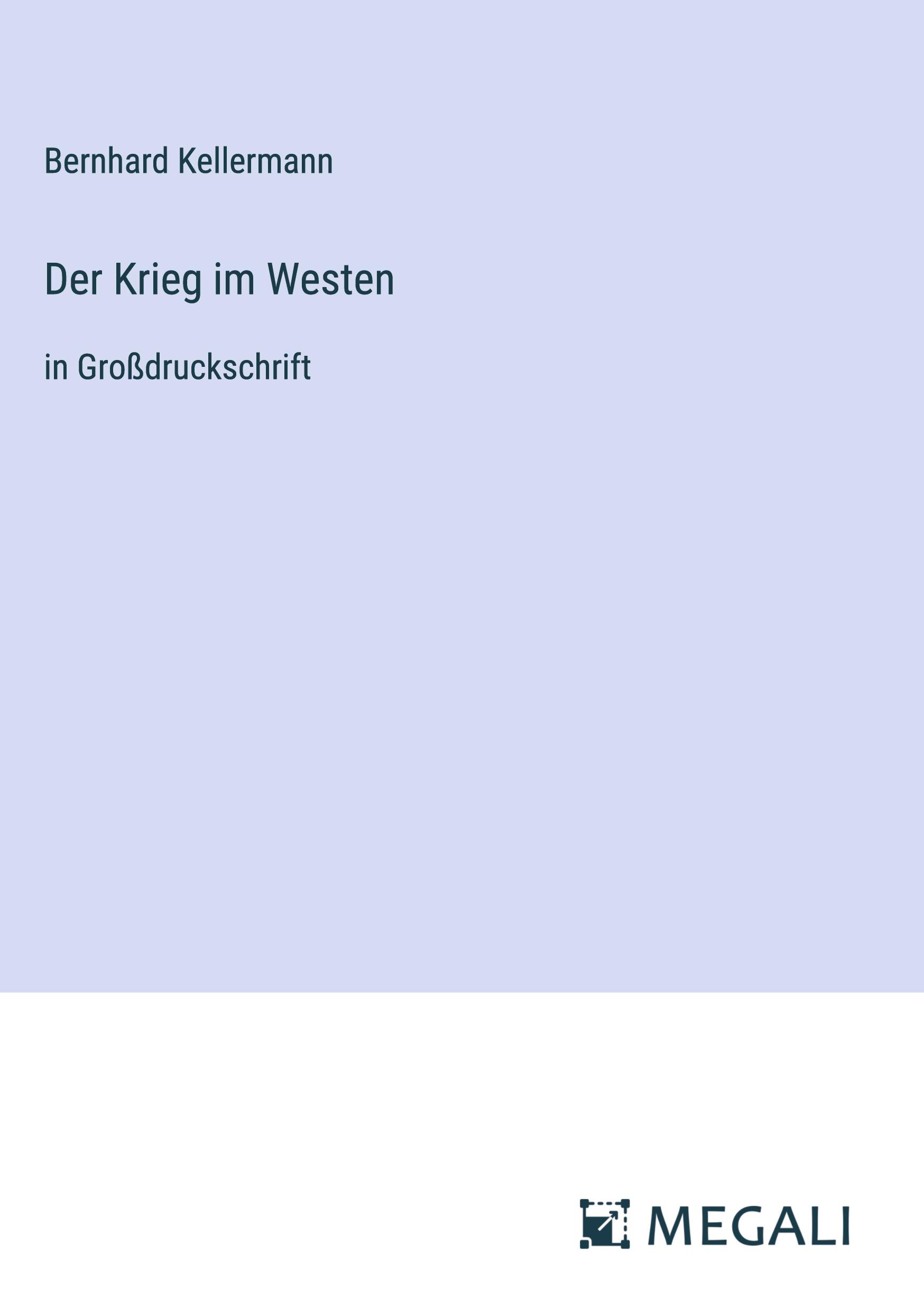 Vorderes Coverbild Der Krieg im Westen