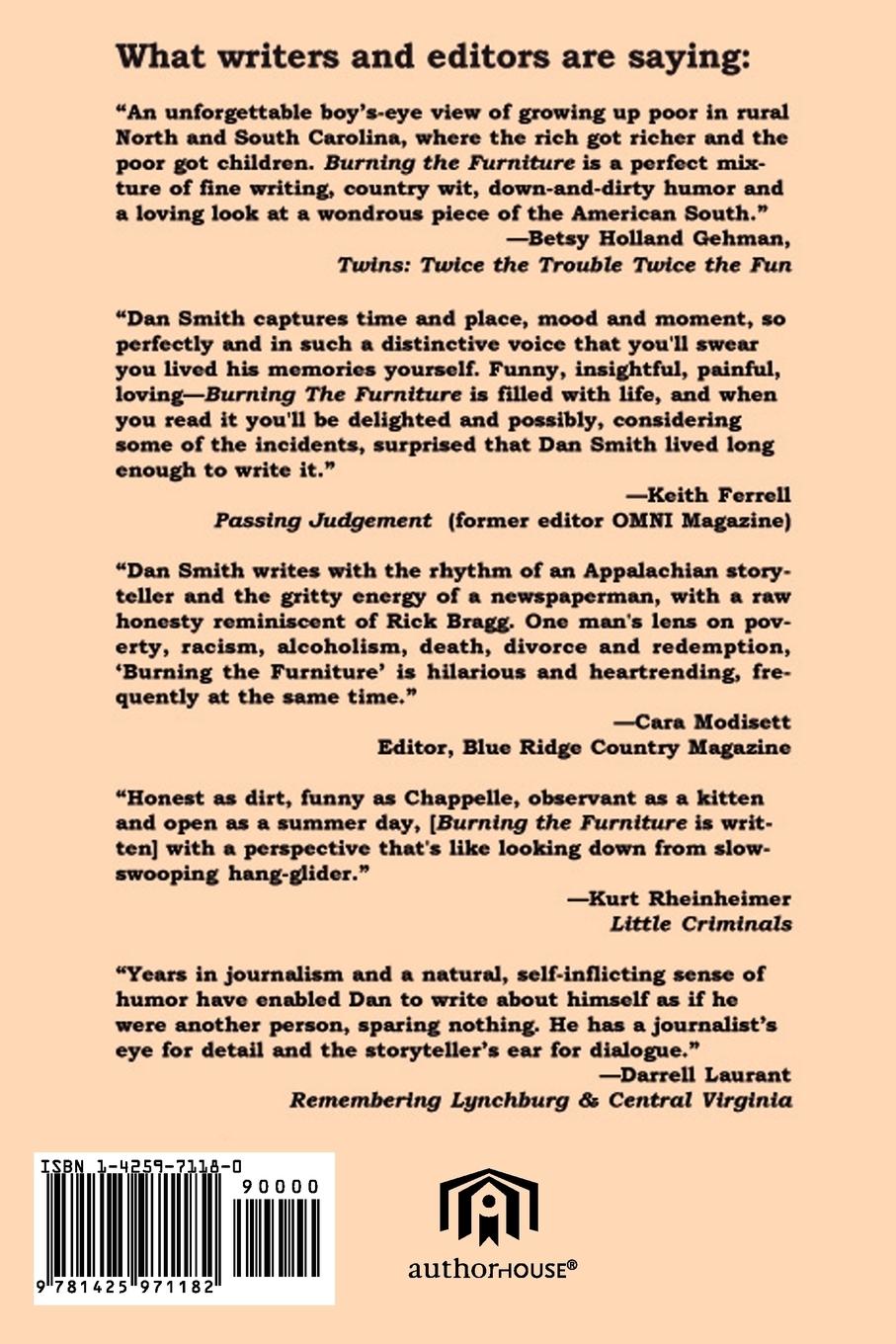 Rückseitencover Burning The Furniture