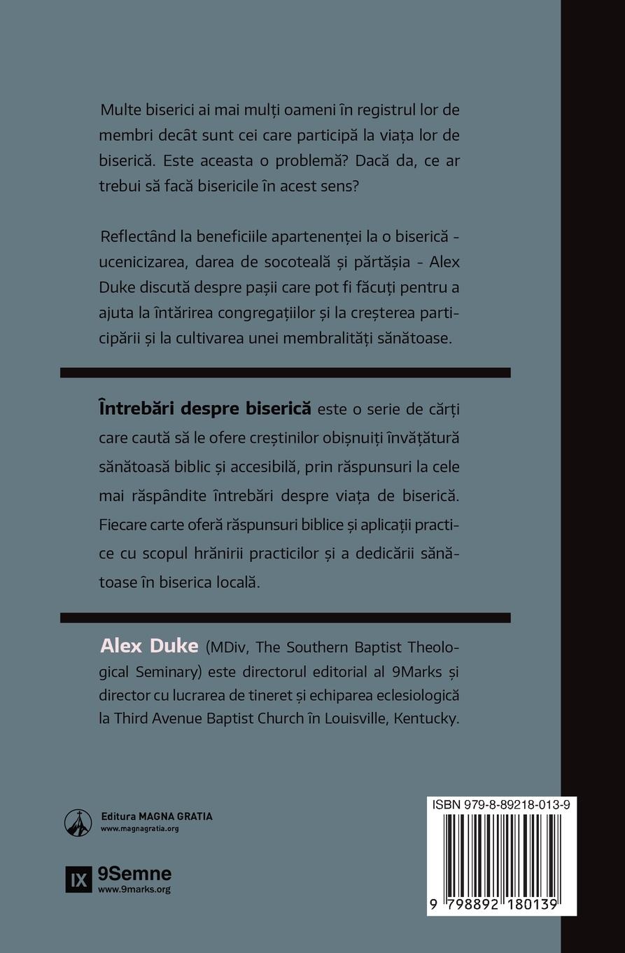 Rückseitencover What Should We Do About Members Who Won't Attend? / Ce ar trebui s¿ facem cu membrii care nu vin la întâlnirile bisericii?