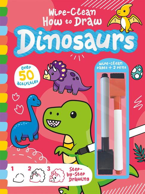 Vorderes Coverbild Wipe-Clean How to Draw Dinosaurs