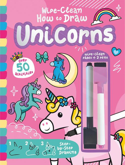 Vorderes Coverbild Wipe-Clean How to Draw Unicorns