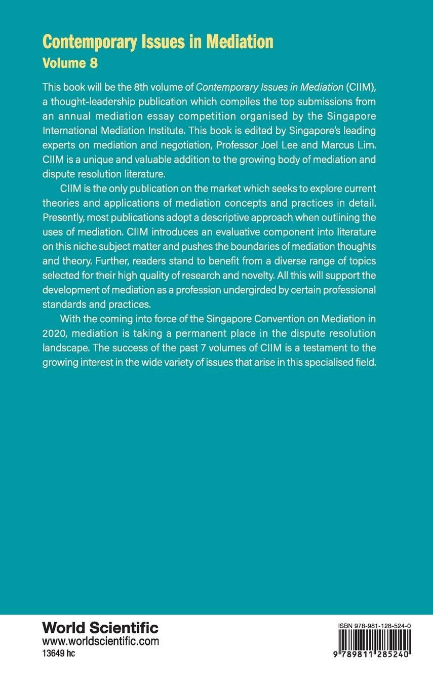 Rückseitencover CONTEMPORARY ISSUE MEDIA (V8)