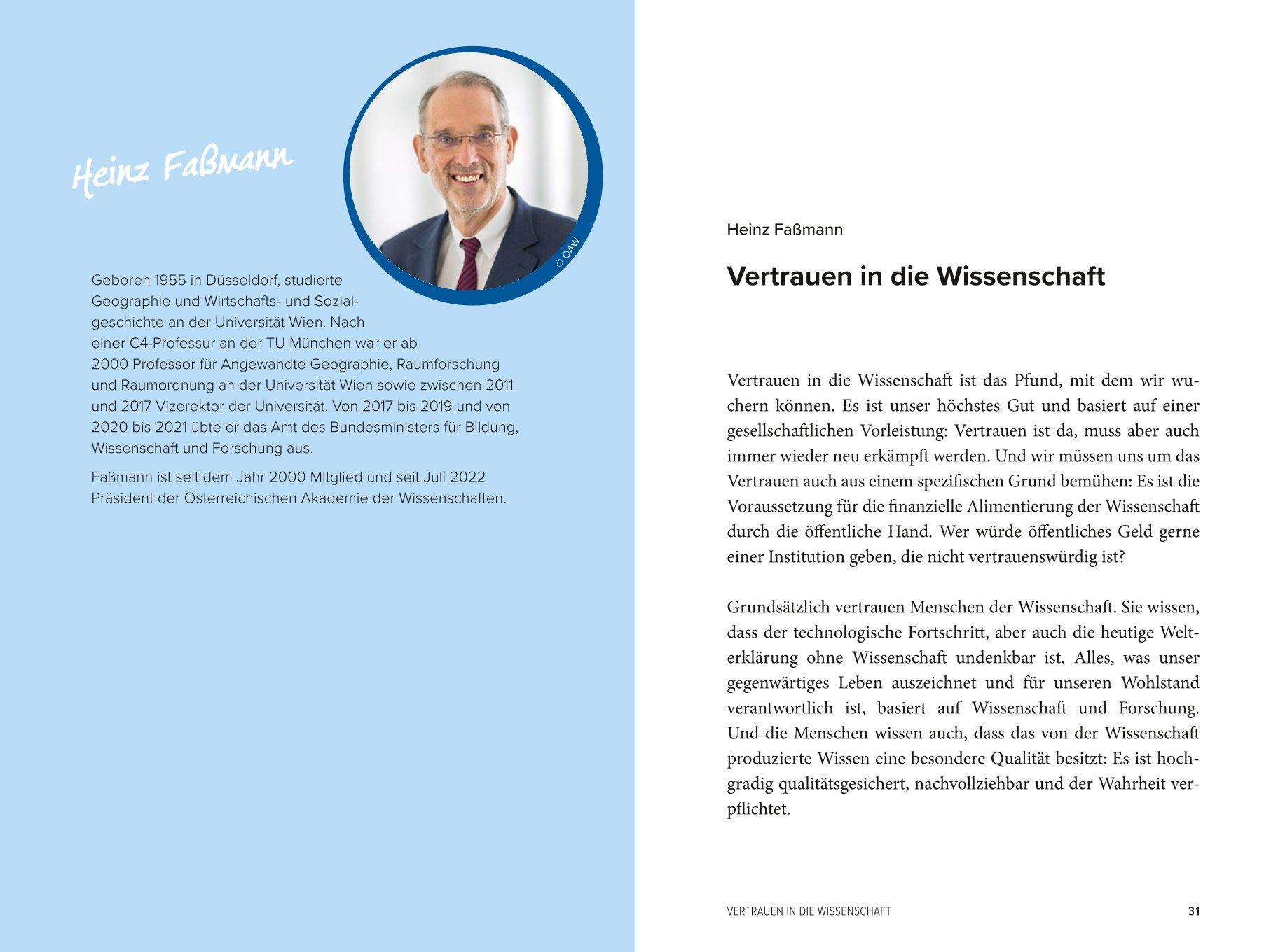 Beispielinhalt (Bild) Vertrauensfragen - Ansichten und Aussichten