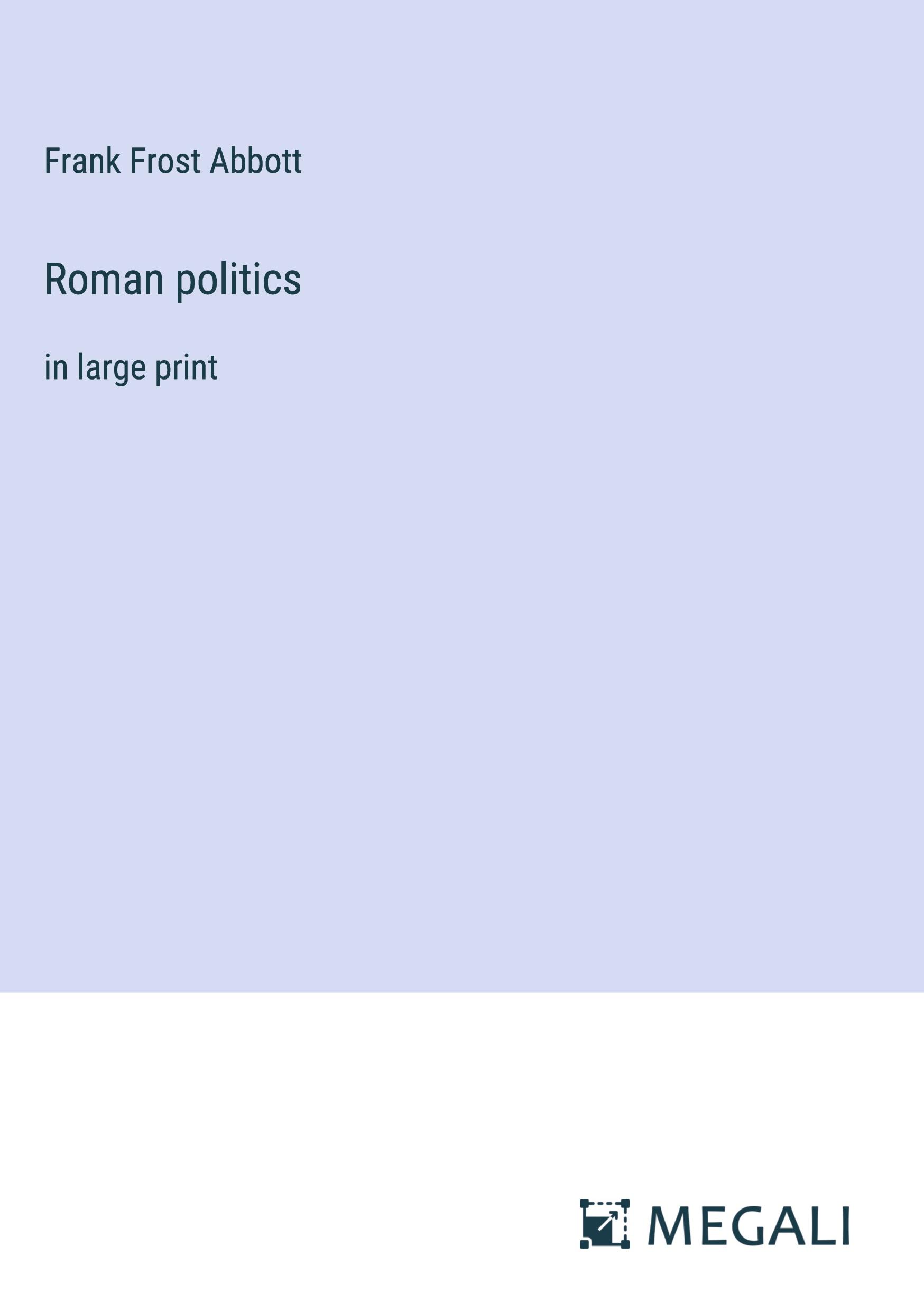 Vorderes Coverbild Roman politics