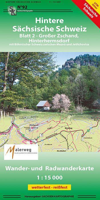 Vorderes Coverbild Hintere Sächsische Schweiz 02. 1 : 15 000