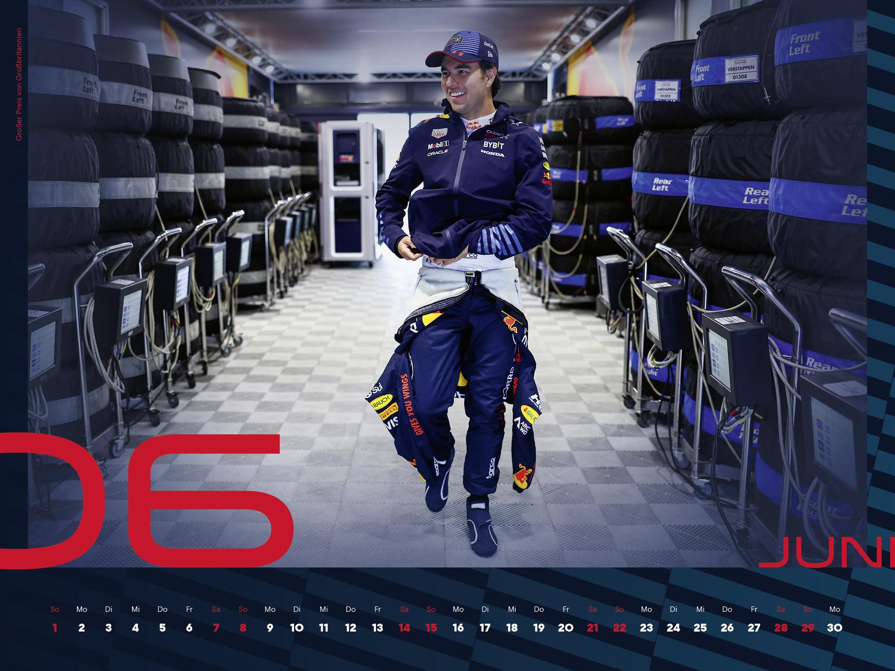 Beispielinhalt (Bild) Oracle Red Bull Racing 2025 - Posterkalender