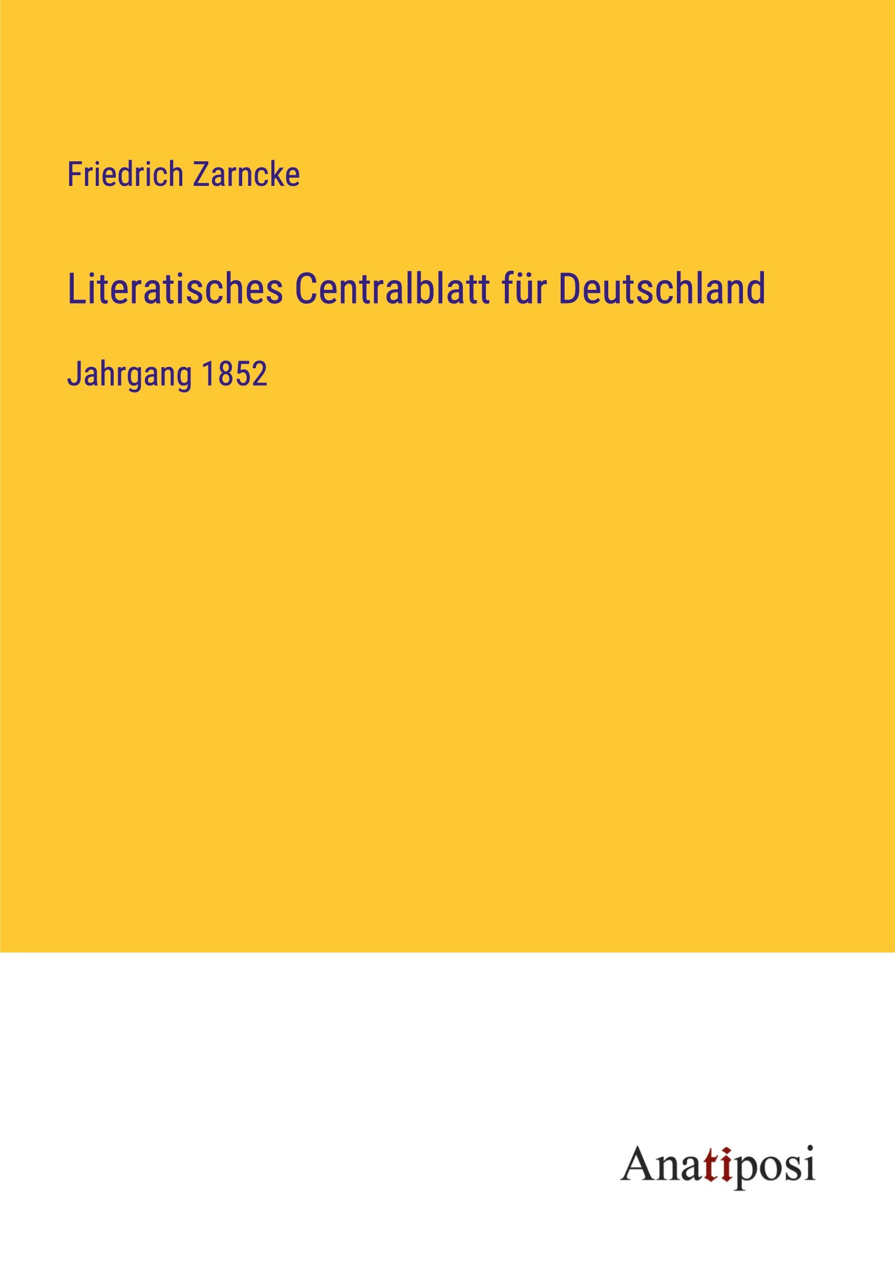 Vorderes Coverbild Literatisches Centralblatt für Deutschland