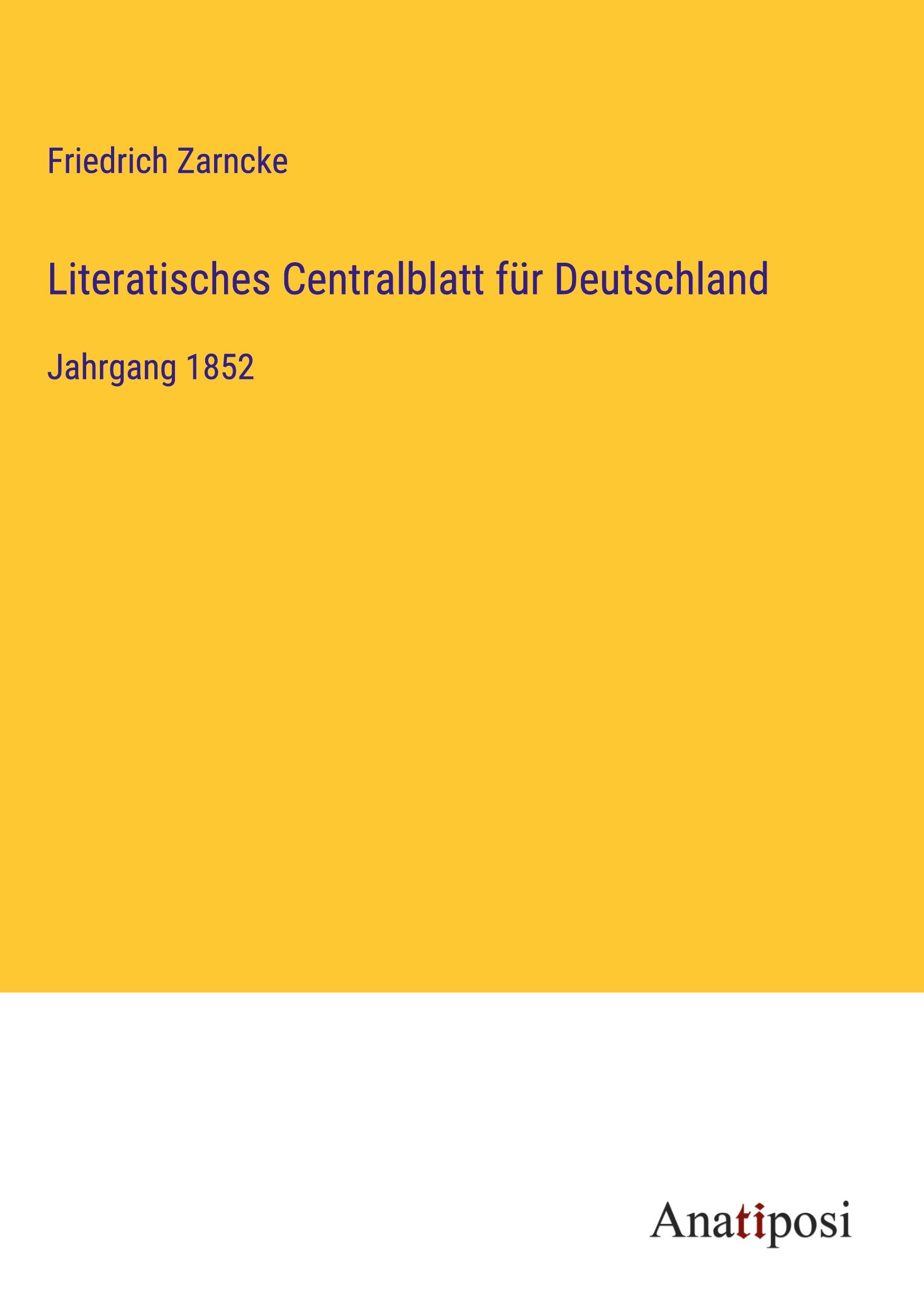 Vorderes Coverbild Literatisches Centralblatt für Deutschland
