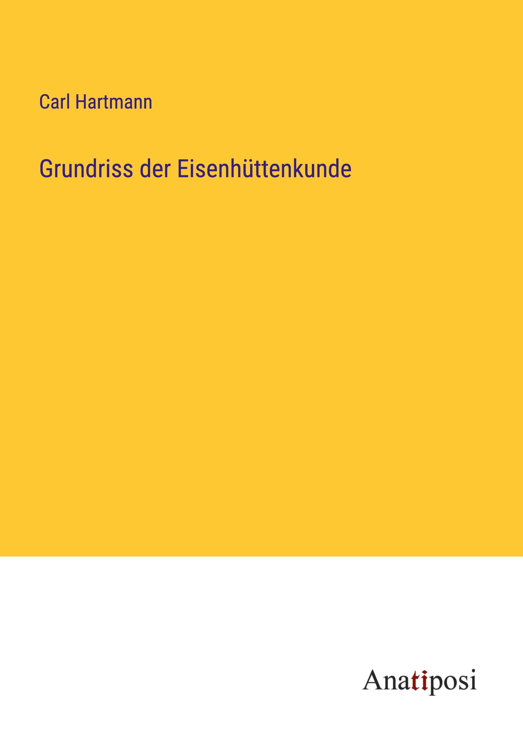 Vorderes Coverbild Grundriss der Eisenhüttenkunde