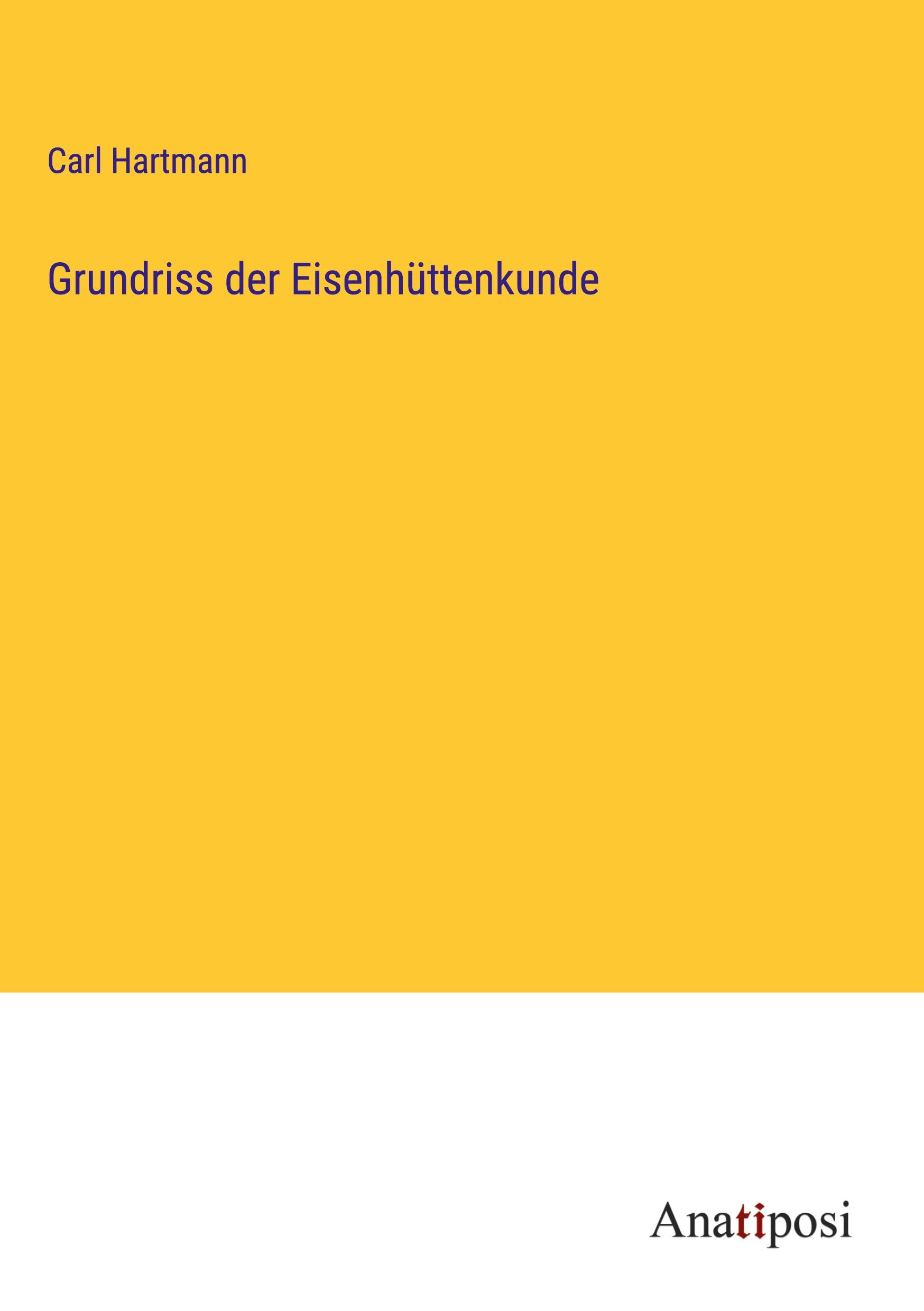 Vorderes Coverbild Grundriss der Eisenhüttenkunde