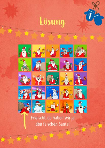 Beispielinhalt (Bild) Rätseladventskalender for Kids 3