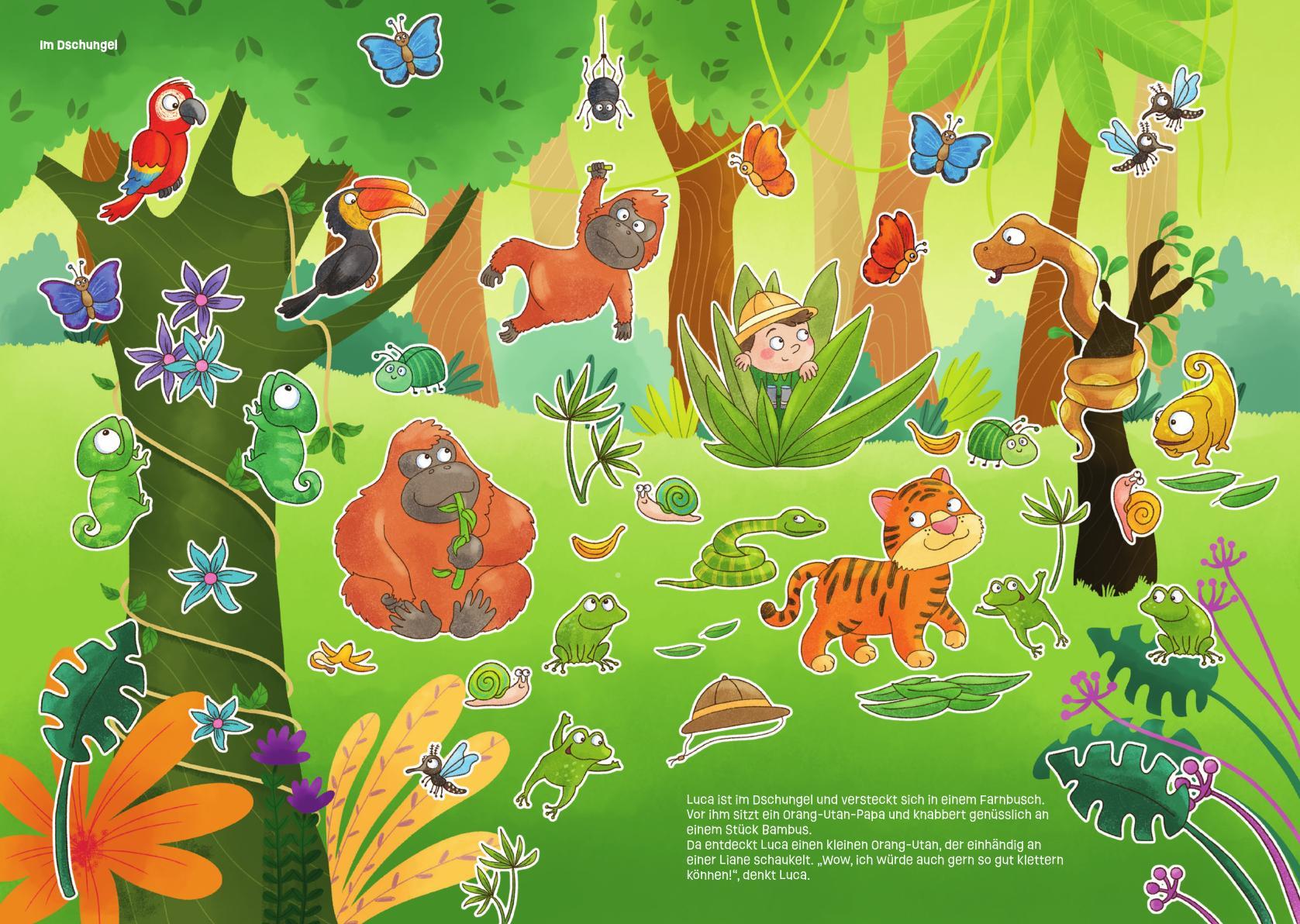 Beispielinhalt (Bild) Mein allererstes Stickeralbum - Tiere