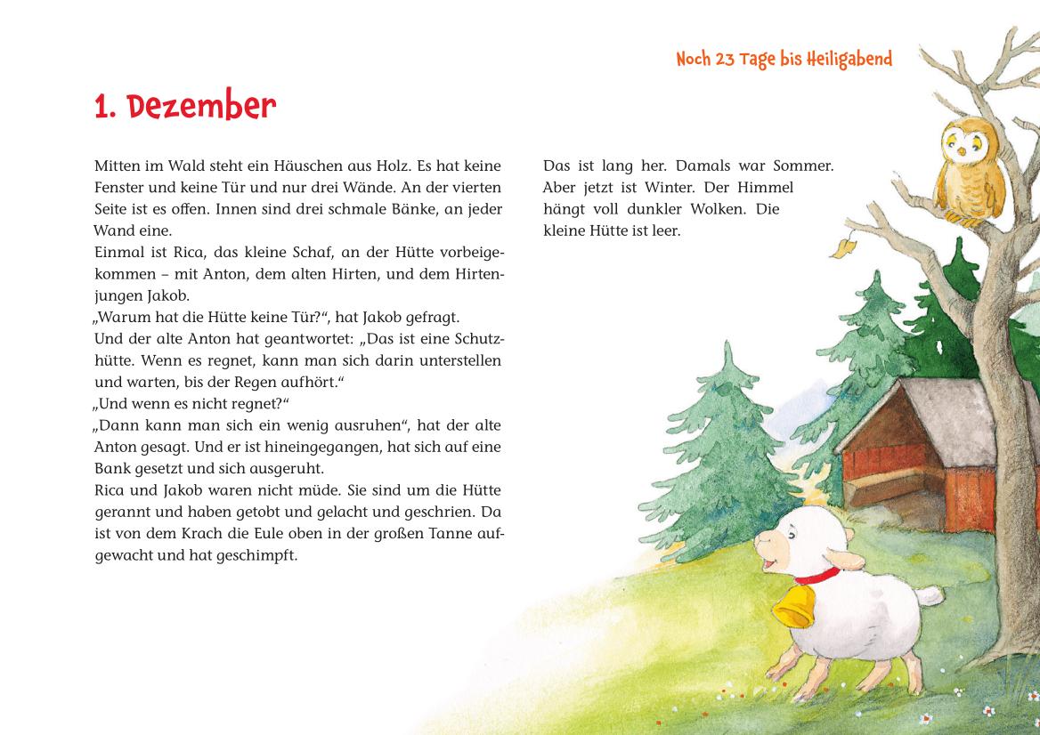 Beispielinhalt (Bild) Rica erlebt die Waldweihnacht