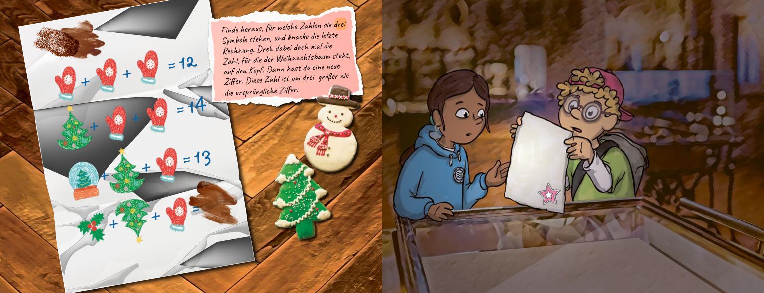 Beispielinhalt (Bild) Findet den Schatz! - Ein Escape-Adventskalender für Kids
