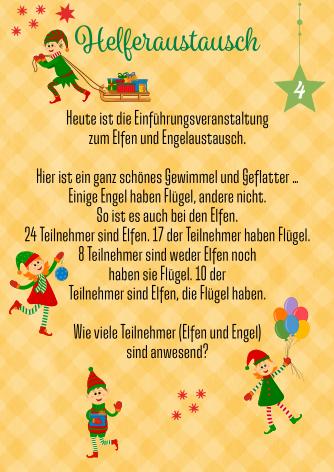Beispielinhalt (Bild) Rätseladventskalender to go 7
