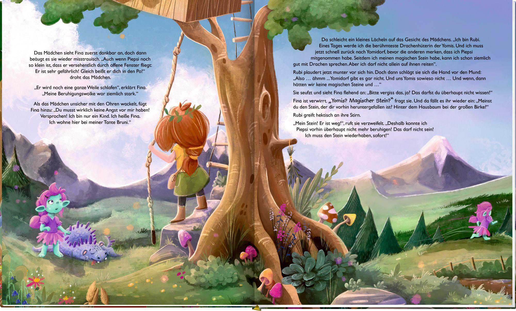 Beispielinhalt (Bild) Fina & die Yomis - Die geheimen Zaubersteine (Bd. 1)