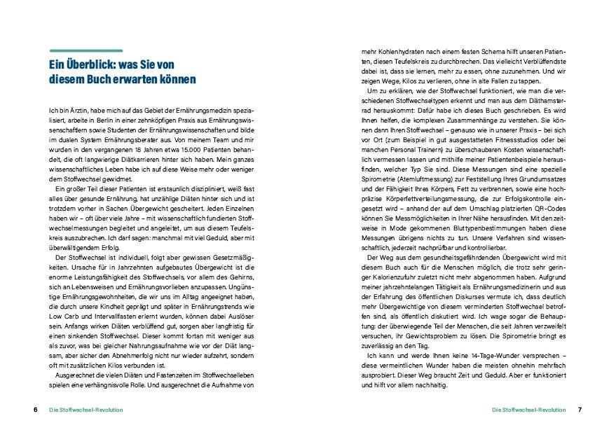 Beispielinhalt (Bild) Die Stoffwechsel-Revolution - Abnehmen mit Kohlenhydraten