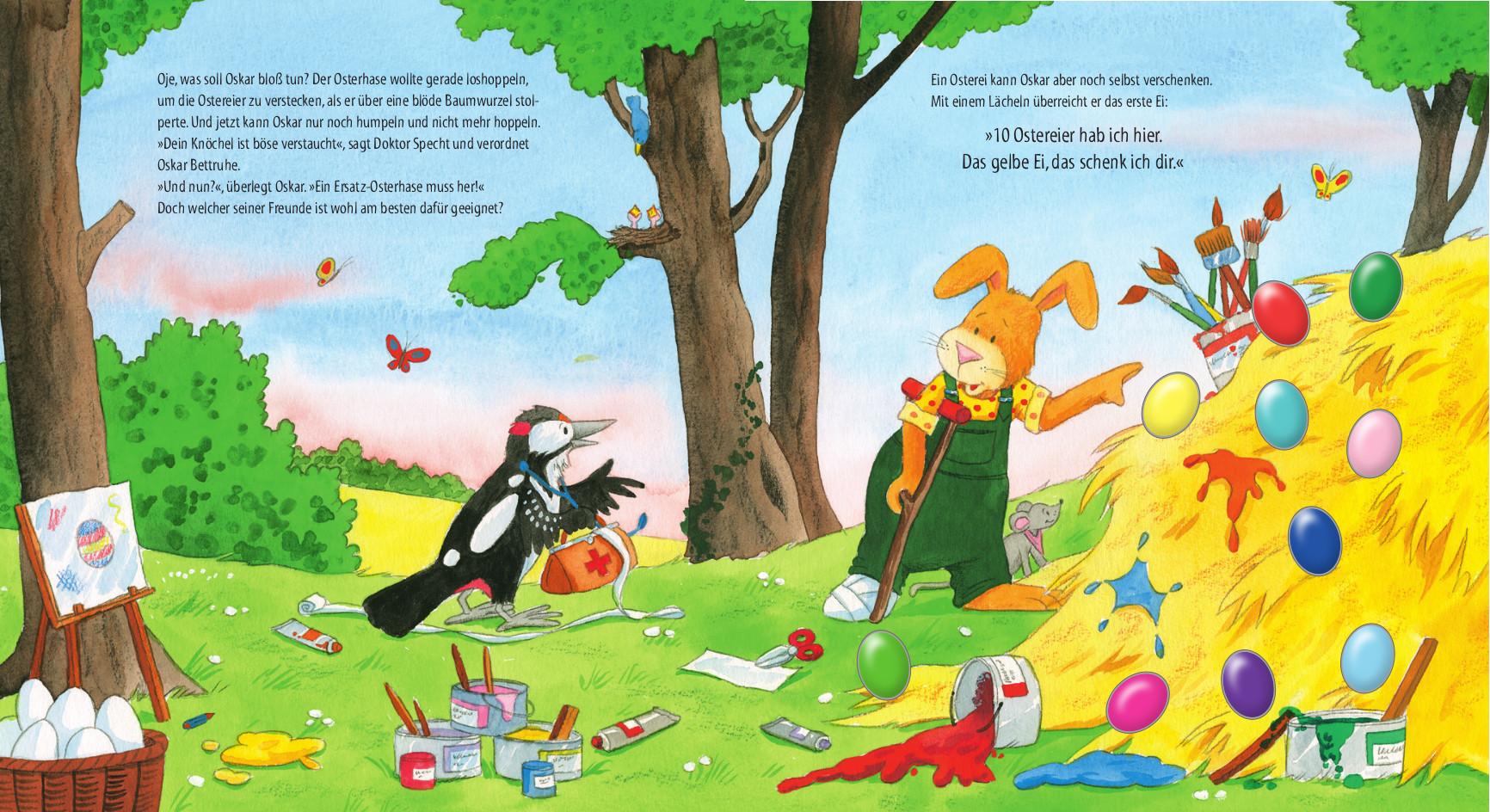 Beispielinhalt (Bild) Wer hilft dem kranken Osterhasen?