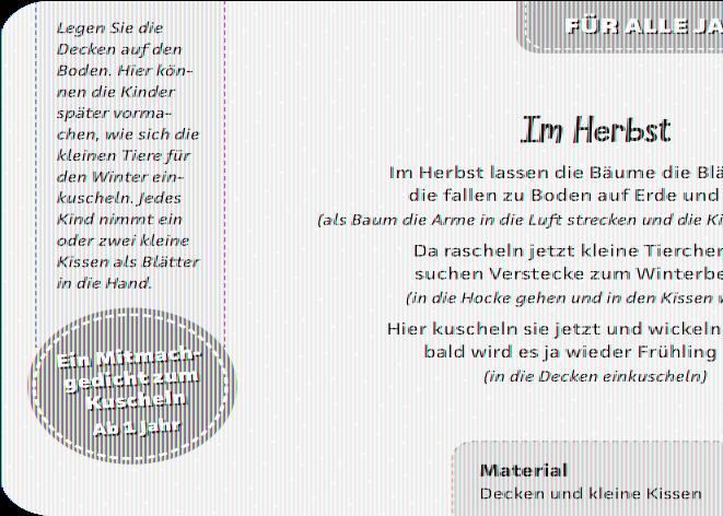 Beispielinhalt (Bild) Fingerspiele für Krippenkinder