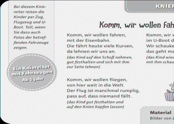 Beispielinhalt (Bild) Fingerspiele für Krippenkinder