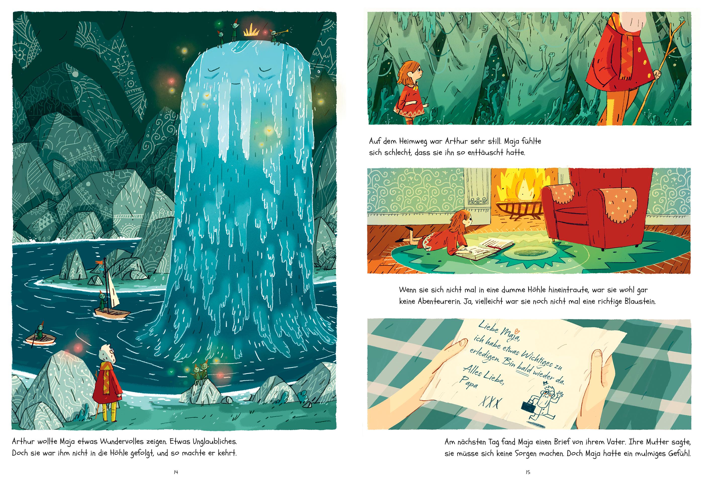 Beispielinhalt (Bild) Professor Blausteins höchst ungewöhnliche Vorfahren (Band 3) - Maja und das Rätsel der Sphinx