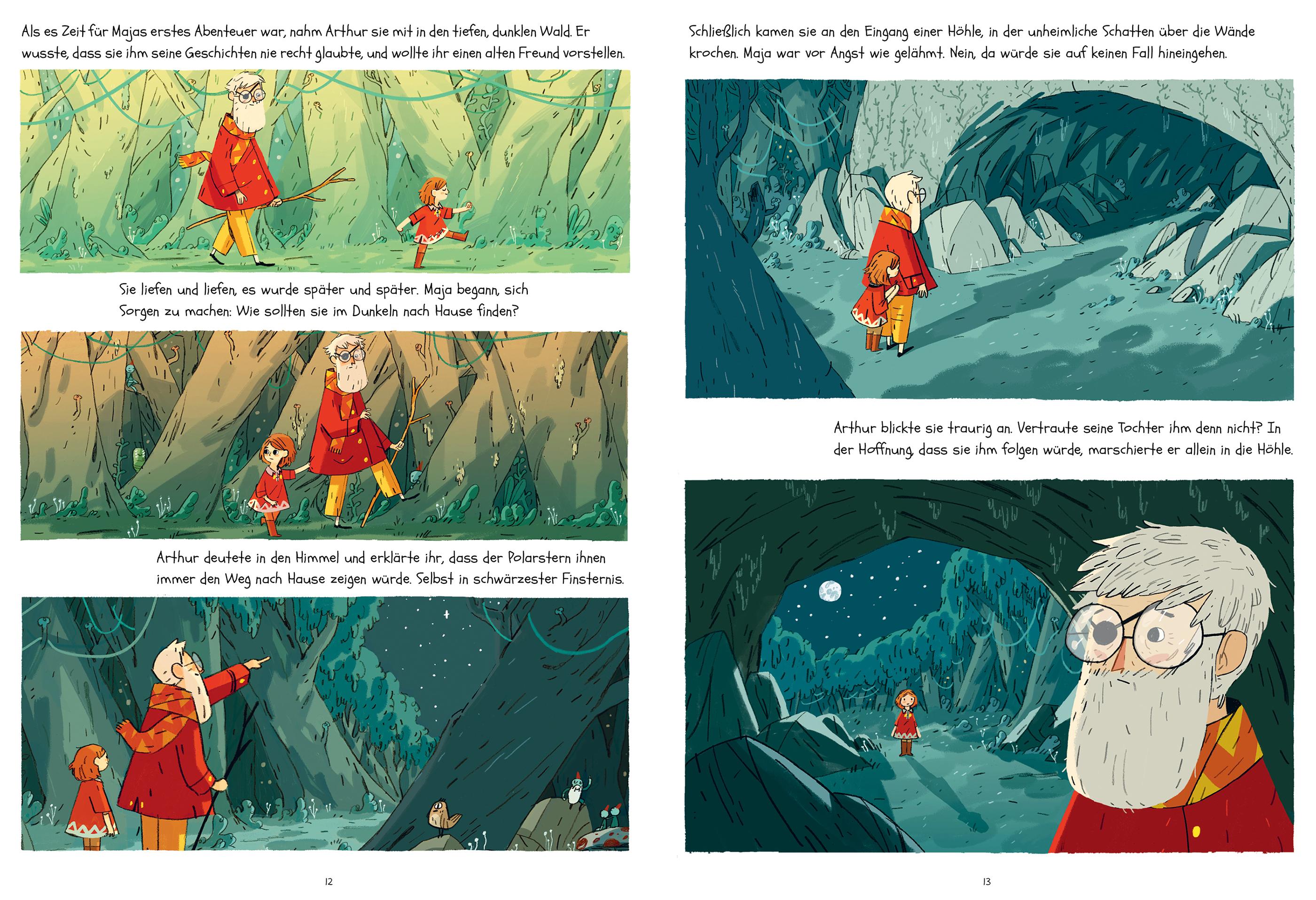 Beispielinhalt (Bild) Professor Blausteins höchst ungewöhnliche Vorfahren (Band 3) - Maja und das Rätsel der Sphinx