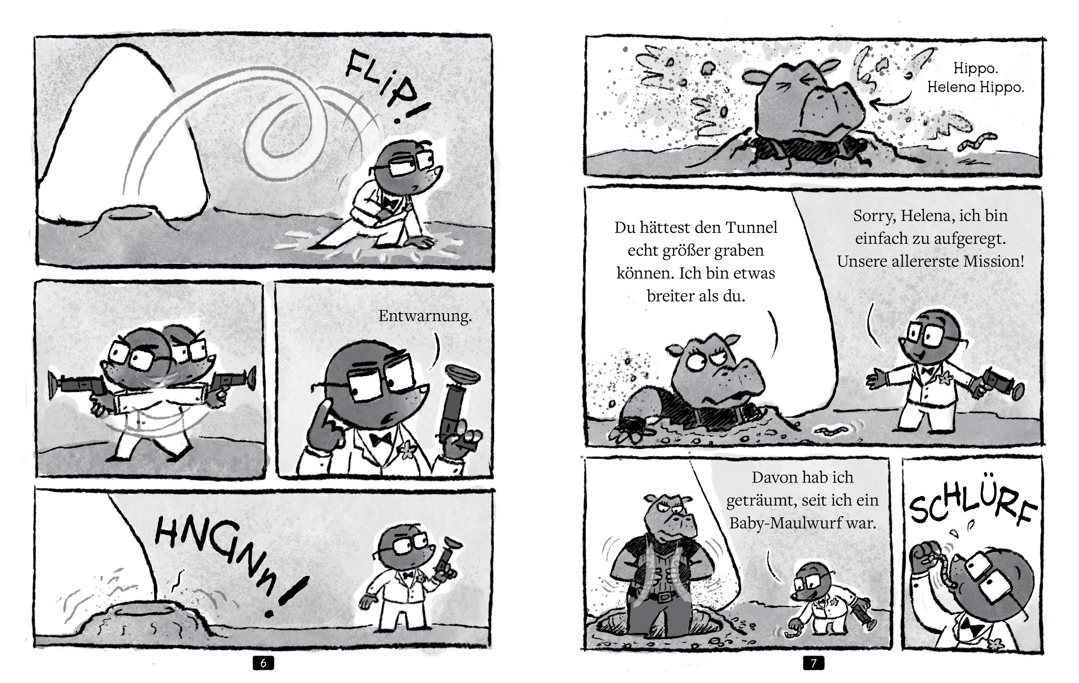 Beispielinhalt (Bild) Max Maulwurf undercover (Band 1) - Die Fischstäbchen-Falle