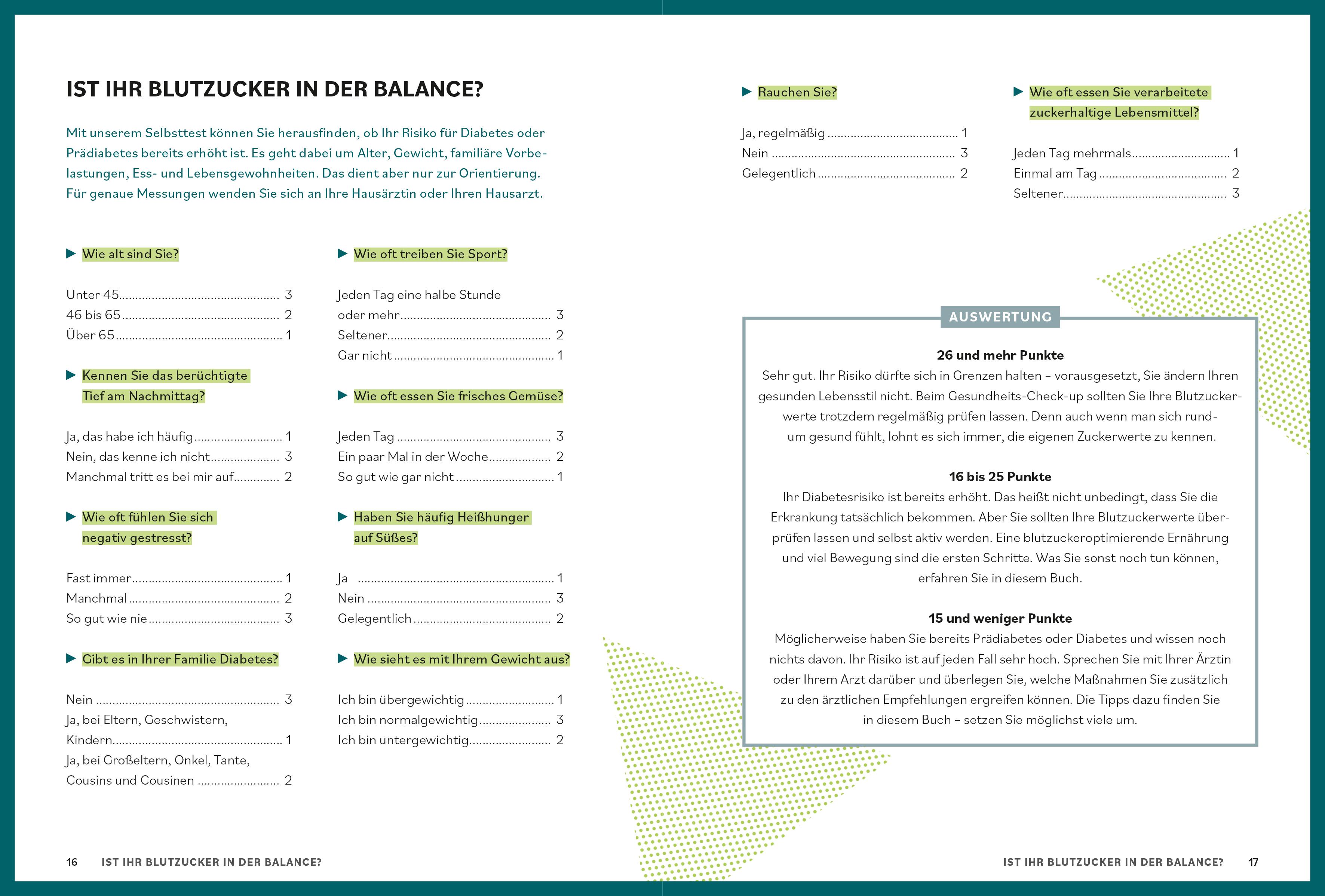 Beispielinhalt (Bild) Der Glukose-Masterplan