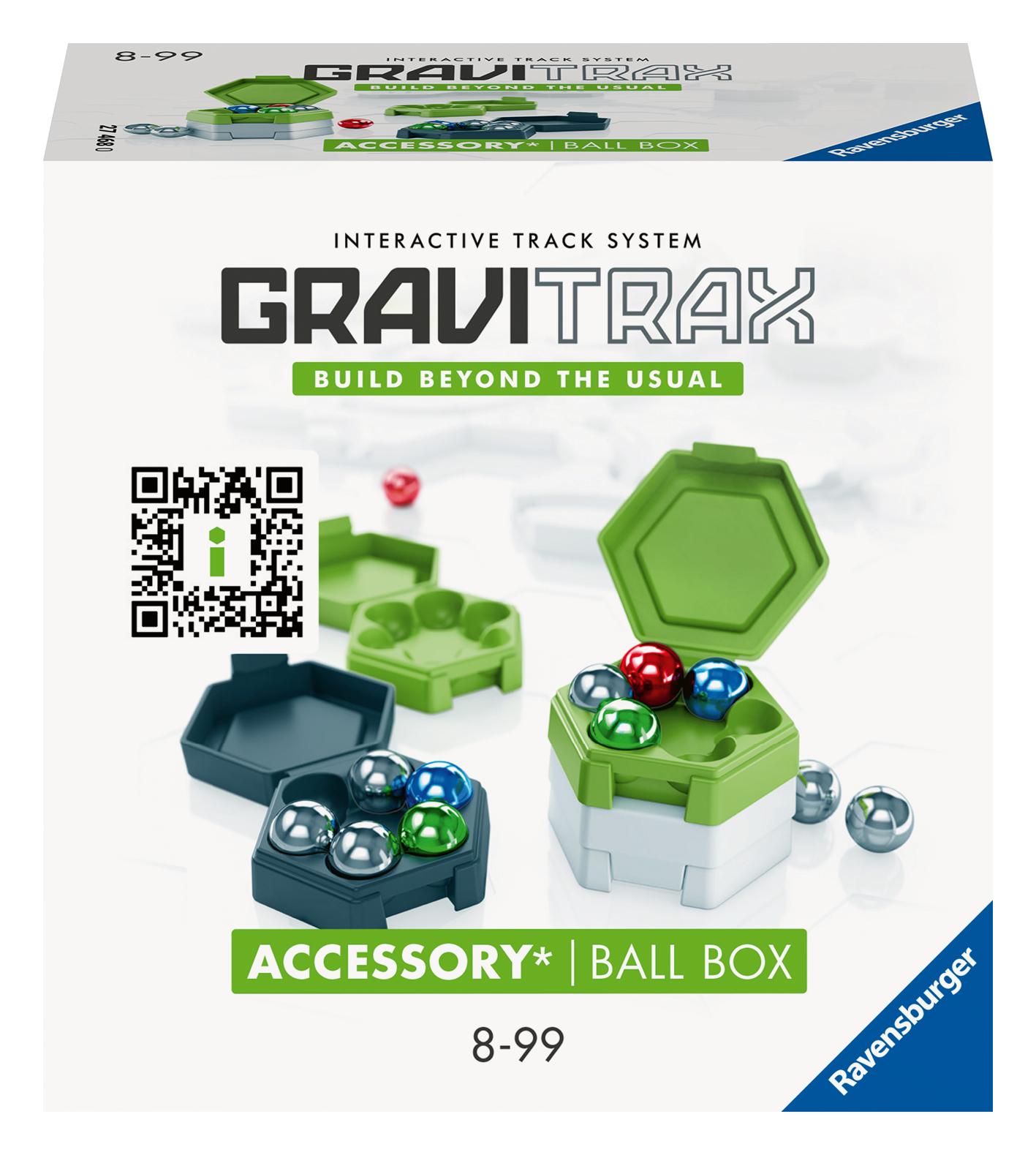 Vorderes Coverbild Ravensburger GraviTrax Accessory Ball Box - Ideales Zubehör für spektakuläre Kugelbahnen, Konstruktionsspielzeug für Kinder ab 8 Jahren
