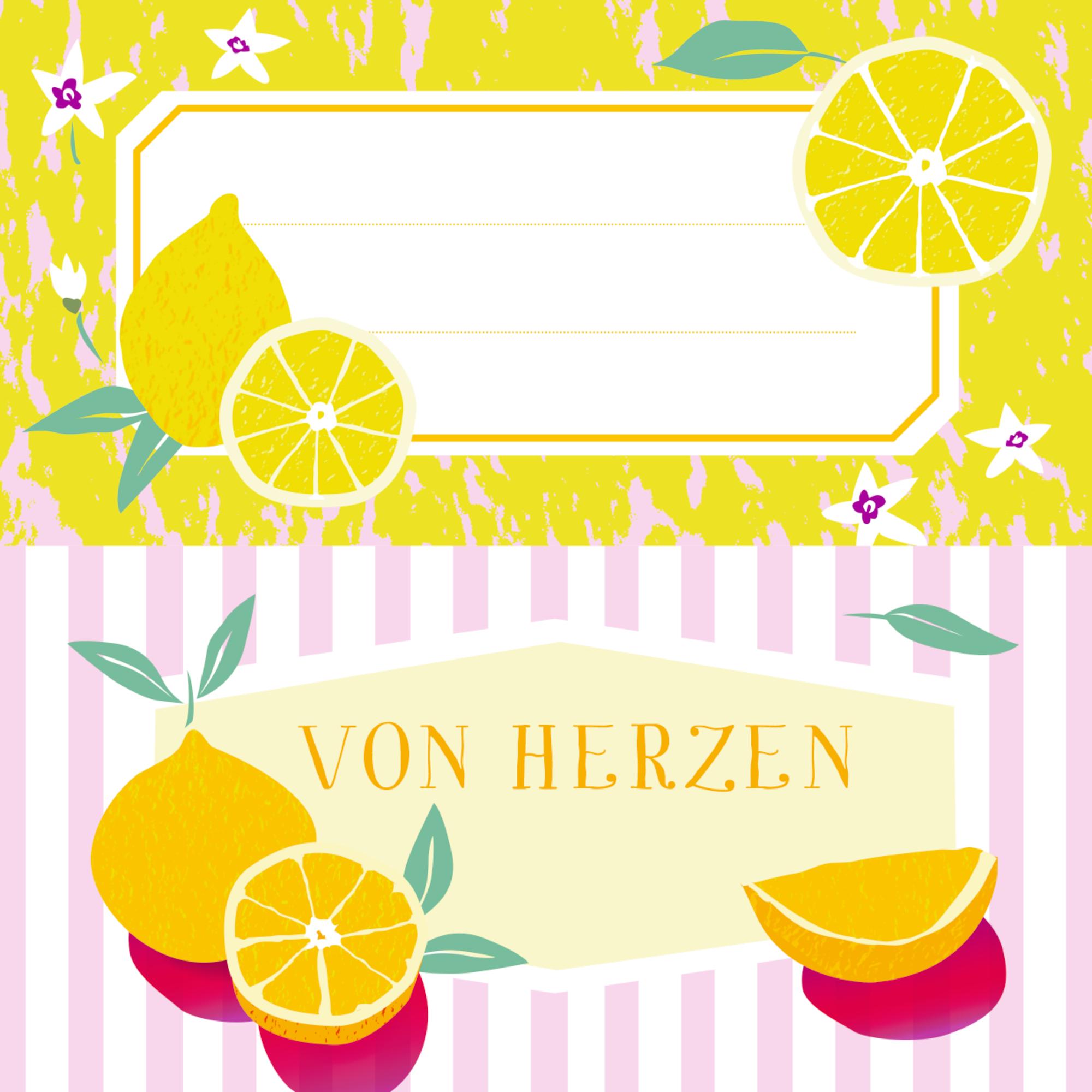 Beispielinhalt (Bild) Küchenetiketten - Orangen