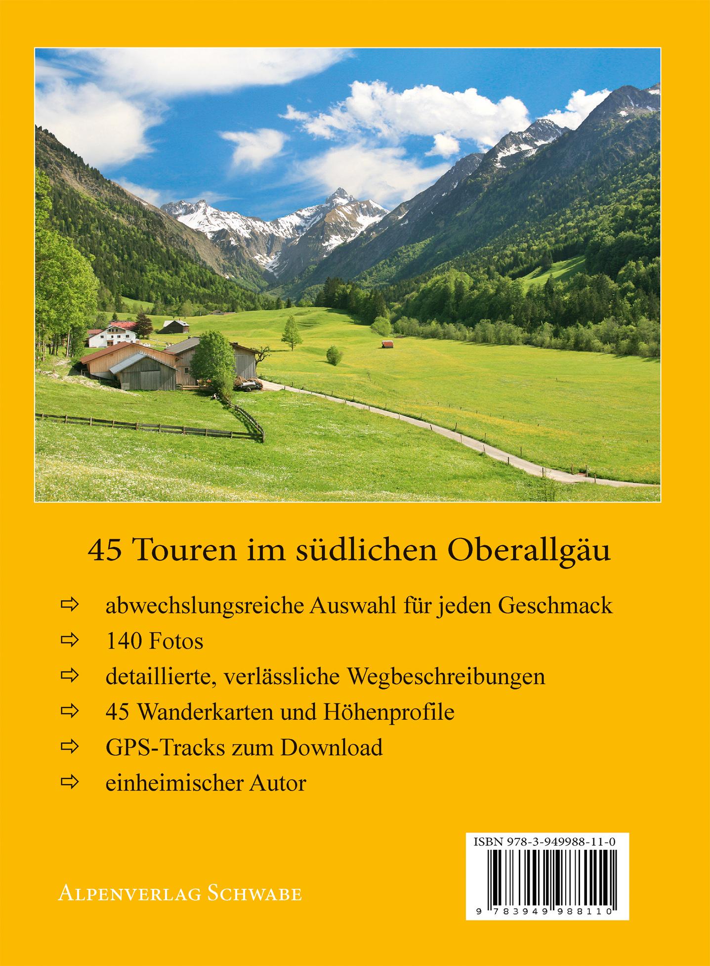 Rückseitencover Lieblings-Wanderungen rund um Oberstdorf