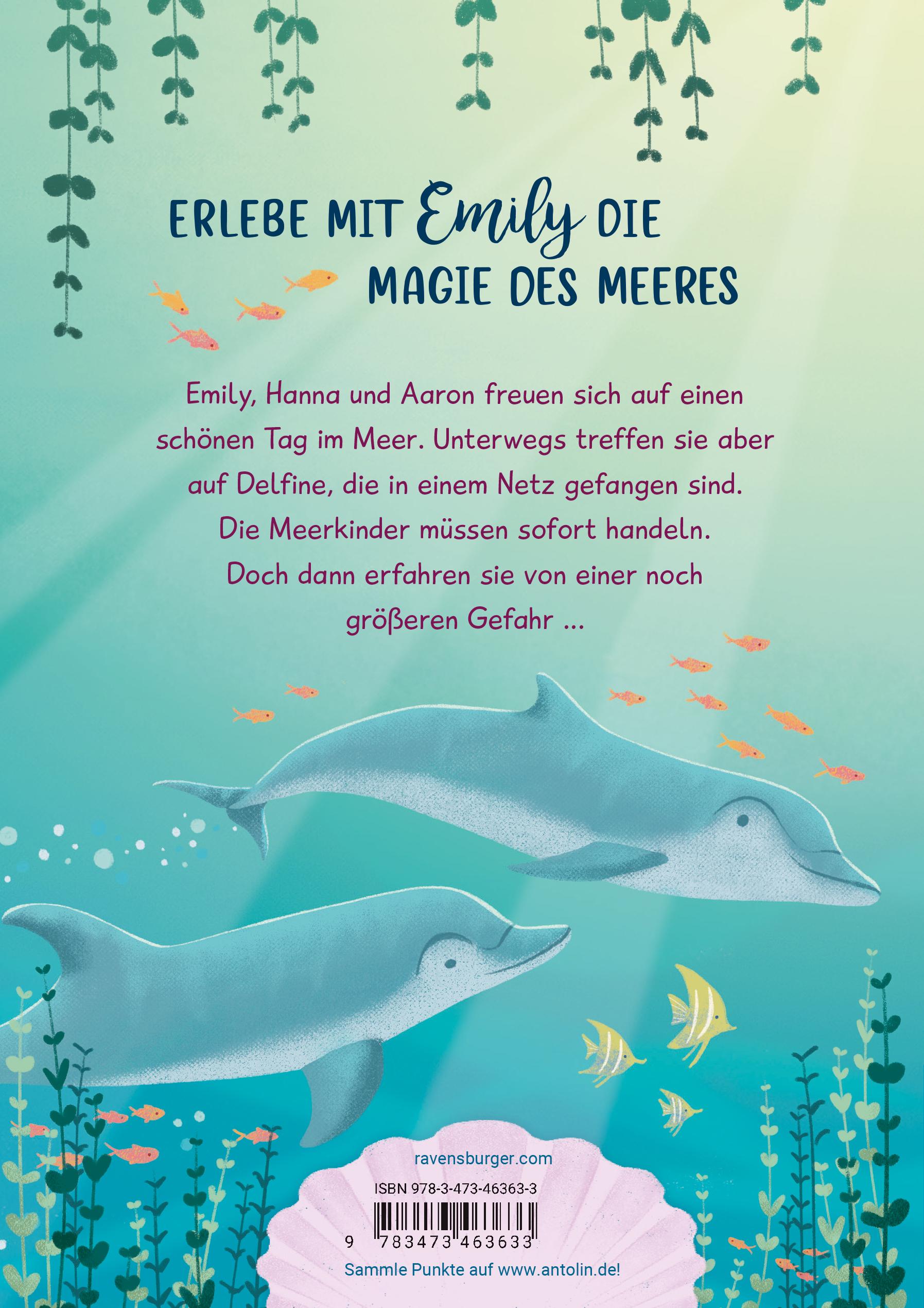 Rückseitencover Emily Meermädchen, Band 4 - Rettung für die Delfine