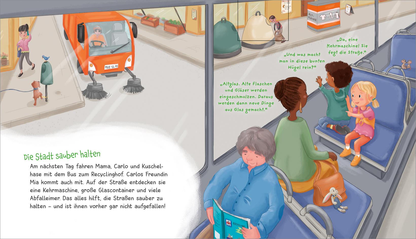 Beispielinhalt (Bild) WAS IST WAS Meine Welt Band 13 Was macht die Müllabfuhr?