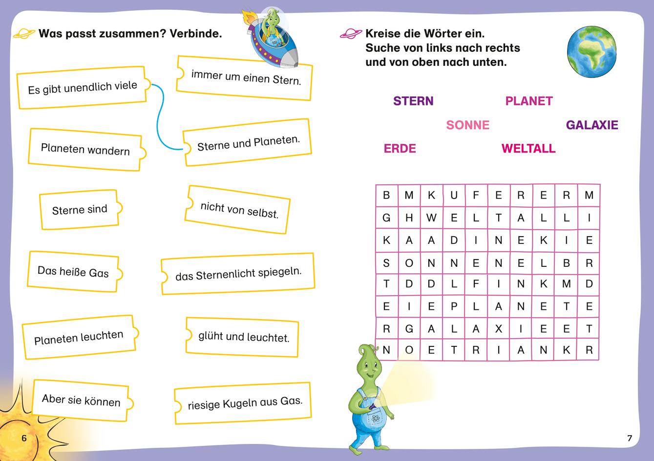 Beispielinhalt (Bild) WAS IST WAS Erstes Lesen. Leserätsel Planeten