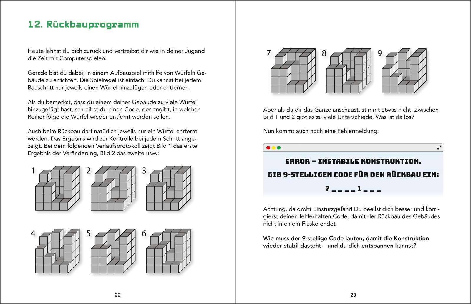 Beispielinhalt (Bild) Hacked! Das Cybercrime-Rätselbuch