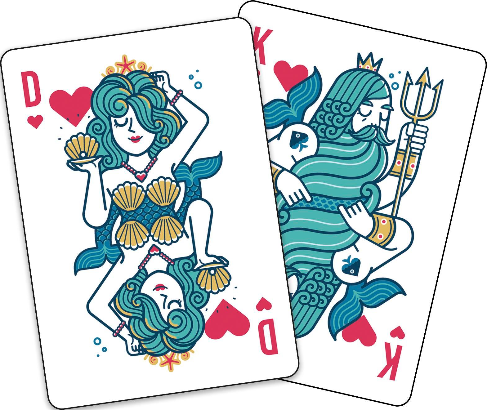 Beispielinhalt (Bild) Ahoi! 55 Spielkarten mit Motiven von der Küste