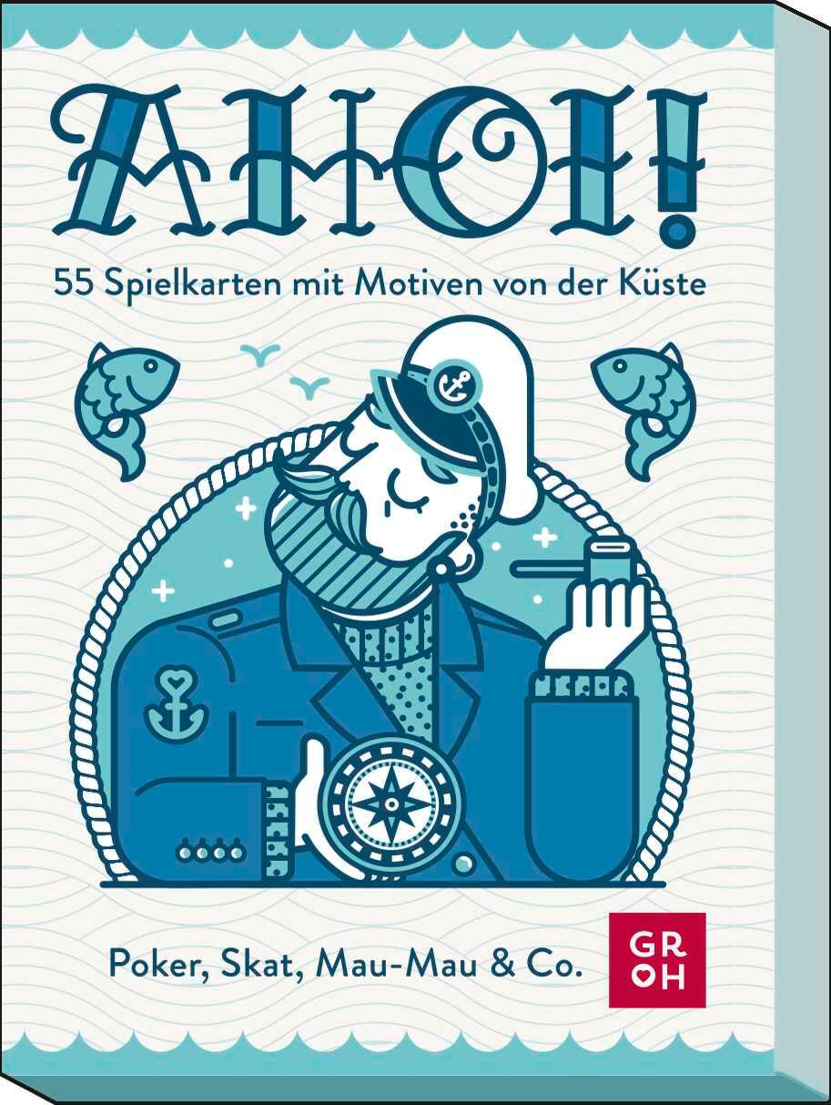 Vorderes Coverbild Ahoi! 55 Spielkarten mit Motiven von der Küste