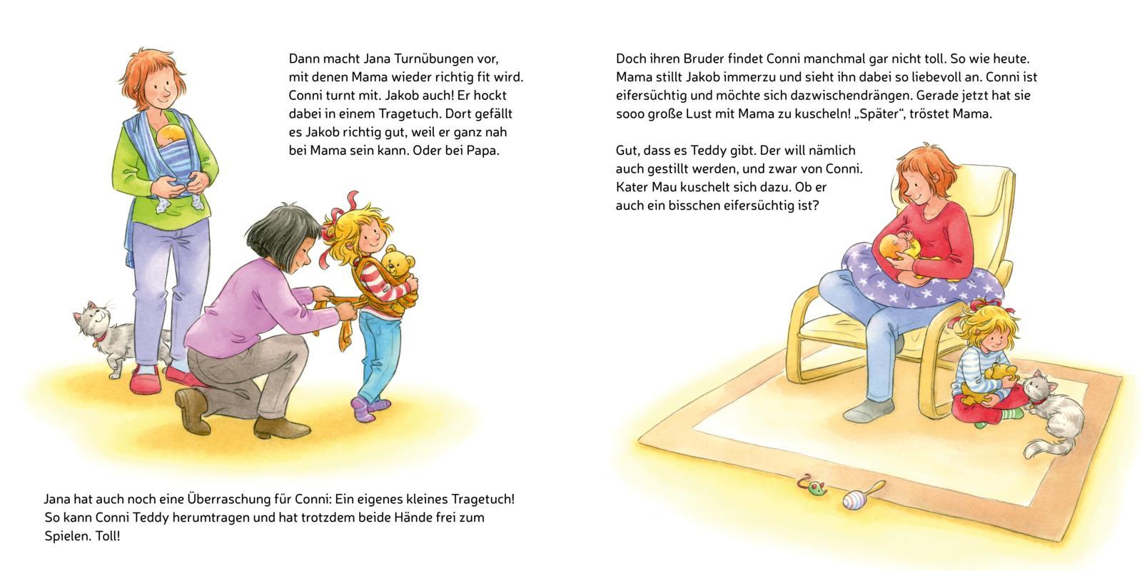 Beispielinhalt (Bild) LESEMAUS 23: Conni und ihr kleiner Bruder